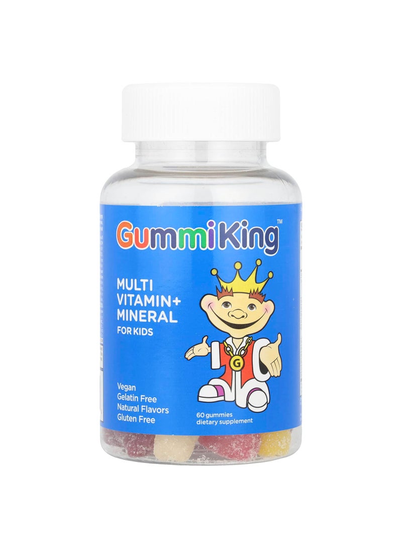 Multi Vitamin + Mineral Gummies for Kids, Strawberry, Orange, Lemon, Grape, Cherry and Grapefruit, 60 Gummies